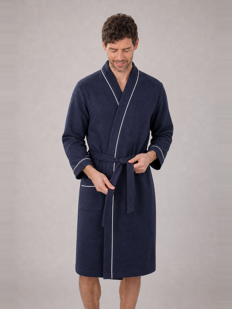 Robe de chambre homme moderne – ceinture et poches