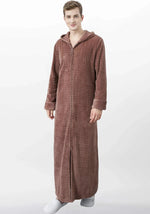 Herren-Morgenmantel aus Fleece mit Kapuze  - Vignette | Ma robe de chambre