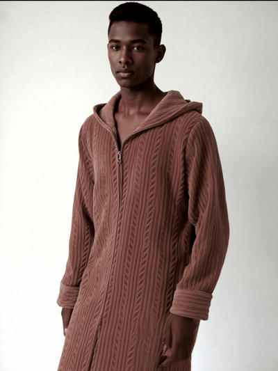 Robe de chambre homme polaire capuche - Ma robe de chambre