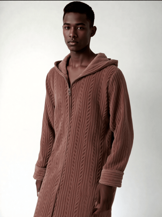 Robe de chambre homme polaire capuche - Ma robe de chambre