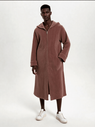 Robe de chambre homme polaire capuche - Ma robe de chambre