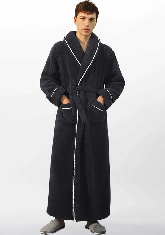 Robe de chambre homme polaire noir