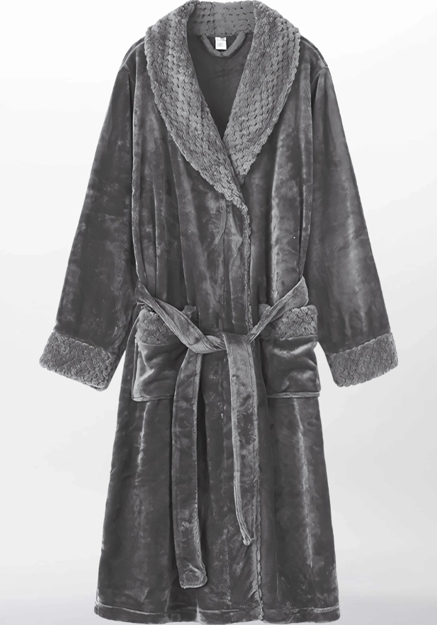 Peignoir Homme Long Avec Capuche – En Polyester Doux – 2 Poches – Pour La Maison, Plage, Spa – Printemps/été - 4