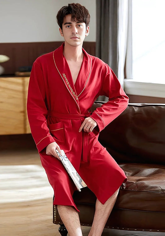 Robe de chambre homme satin de coton - Ma robe de chambre