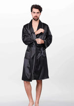 Robe de chambre homme satin soie - Vignette | Ma robe de chambre