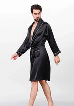 Robe de chambre homme satin soie - Vignette | Ma robe de chambre