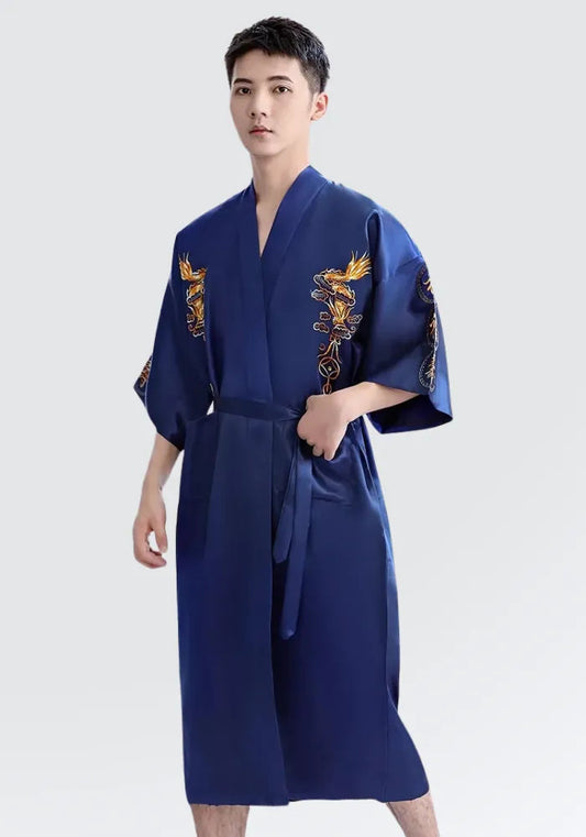 Robe de chambre homme style kimono