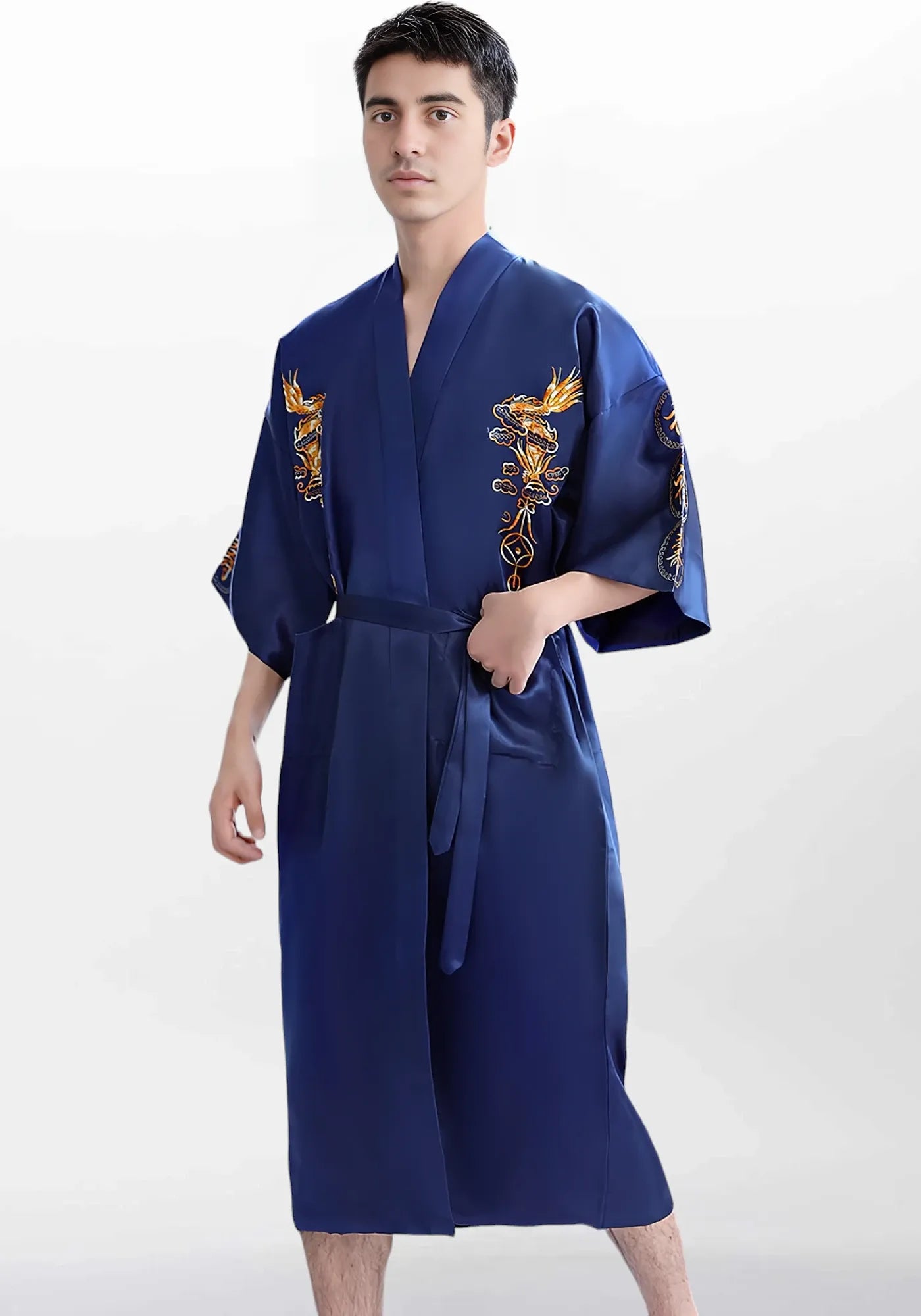 Robe de chambre homme style kimono