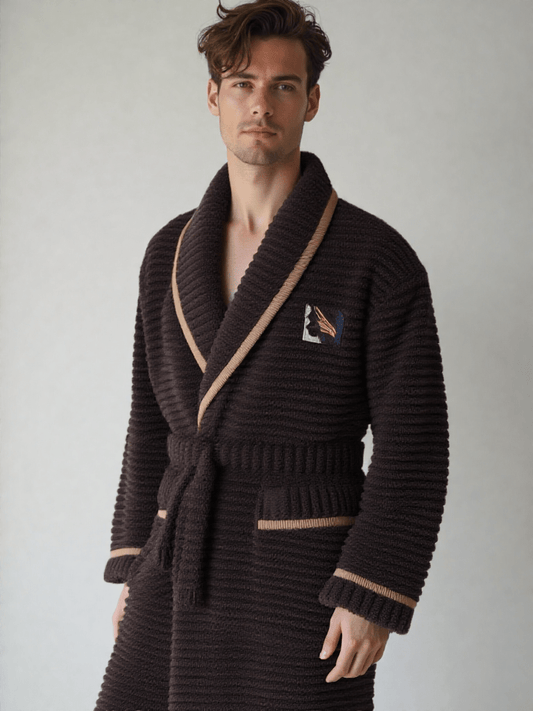 Robe de chambre homme très chaude courte - Ma robe de chambre
