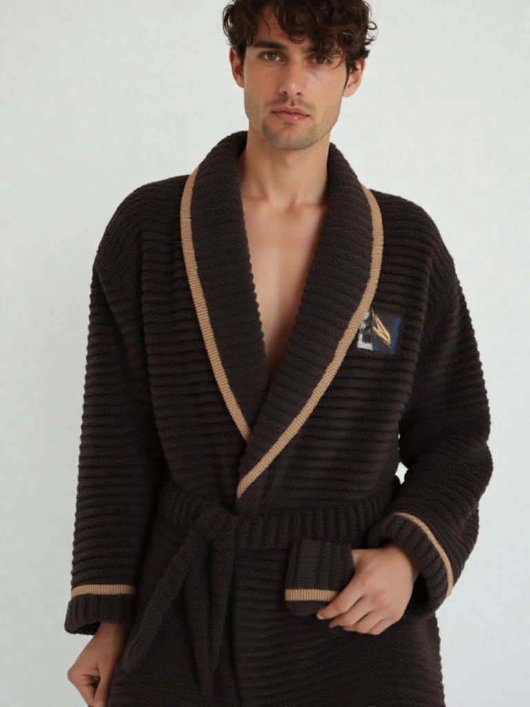HOT Daxon Robe Robe De Chambre Homme En Courtelle Robe