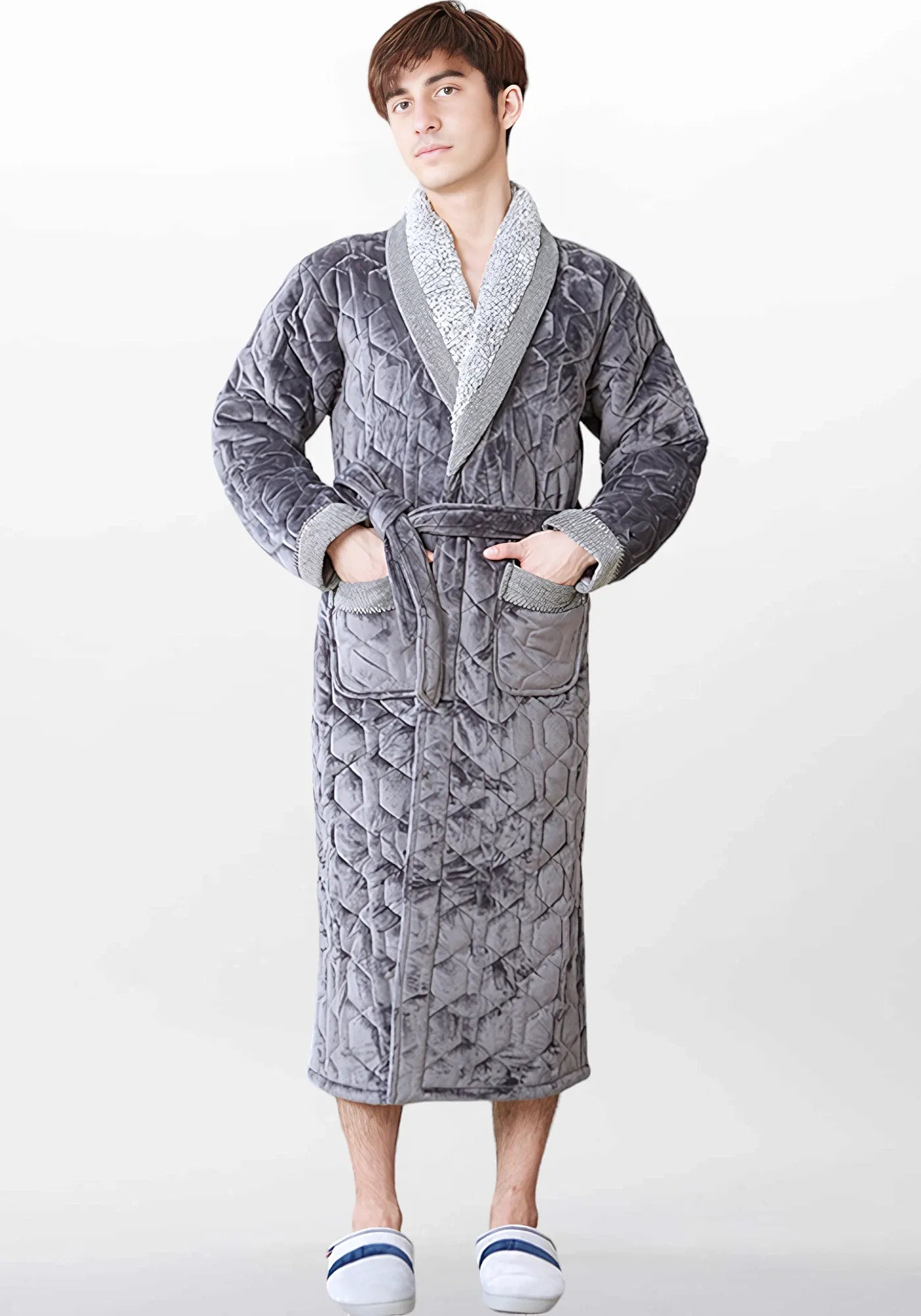 Robe de chambre homme velours coton