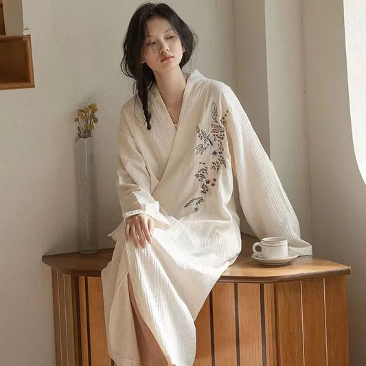 Robe de chambre kimono coton femme