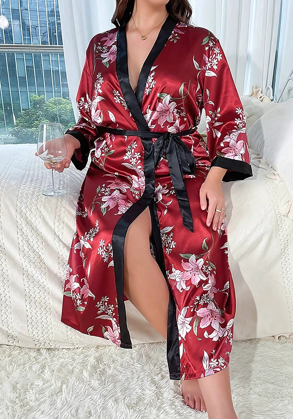 Robe de chambre kimono femme grande taille - Ma robe de chambre