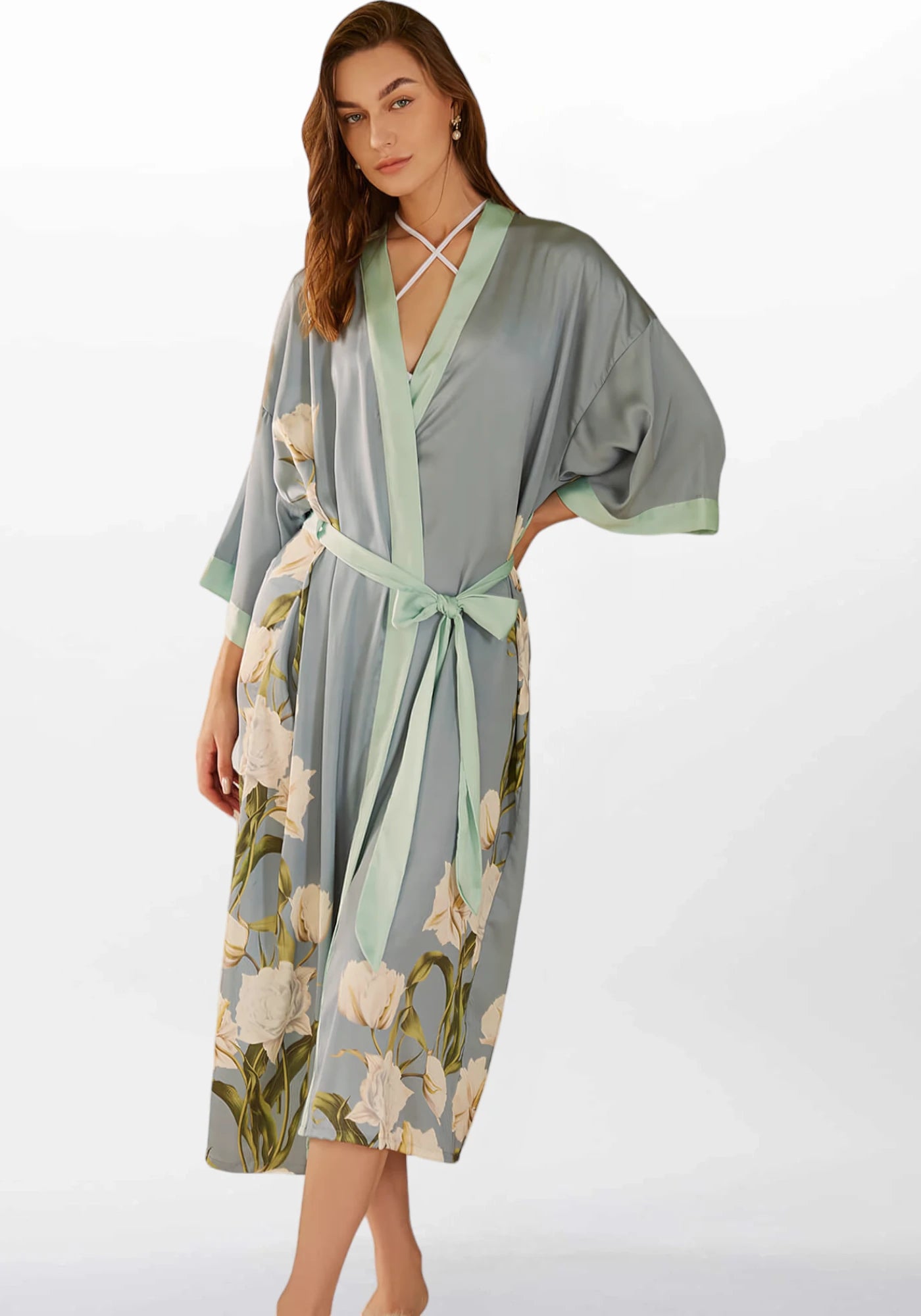 Robe de chambre kimono long femme