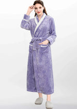 Damen-Fleece-Kimono-Morgenmantel  - Vignette | Ma robe de chambre