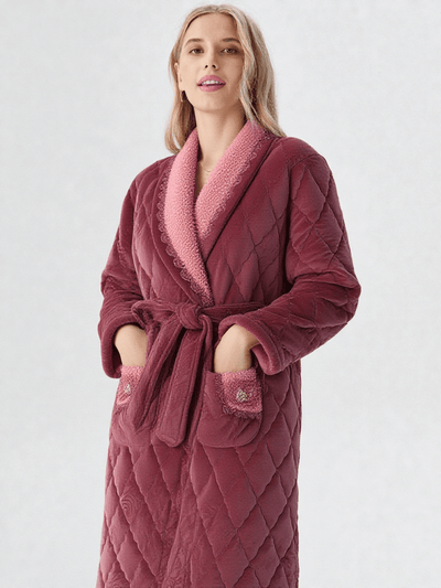 Robe de chambre kimono polaire femme rose - Ma robe de chambre