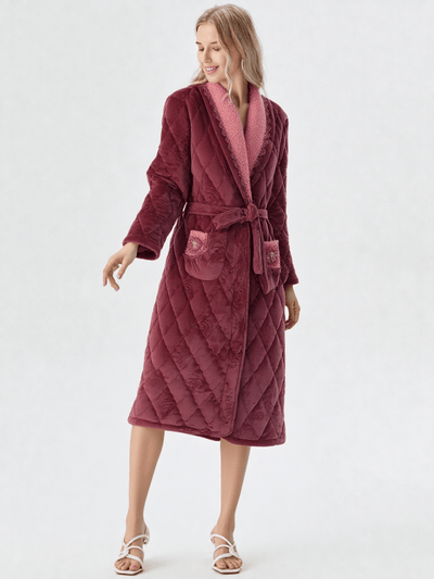 Robe de chambre kimono polaire femme rose - Ma robe de chambre