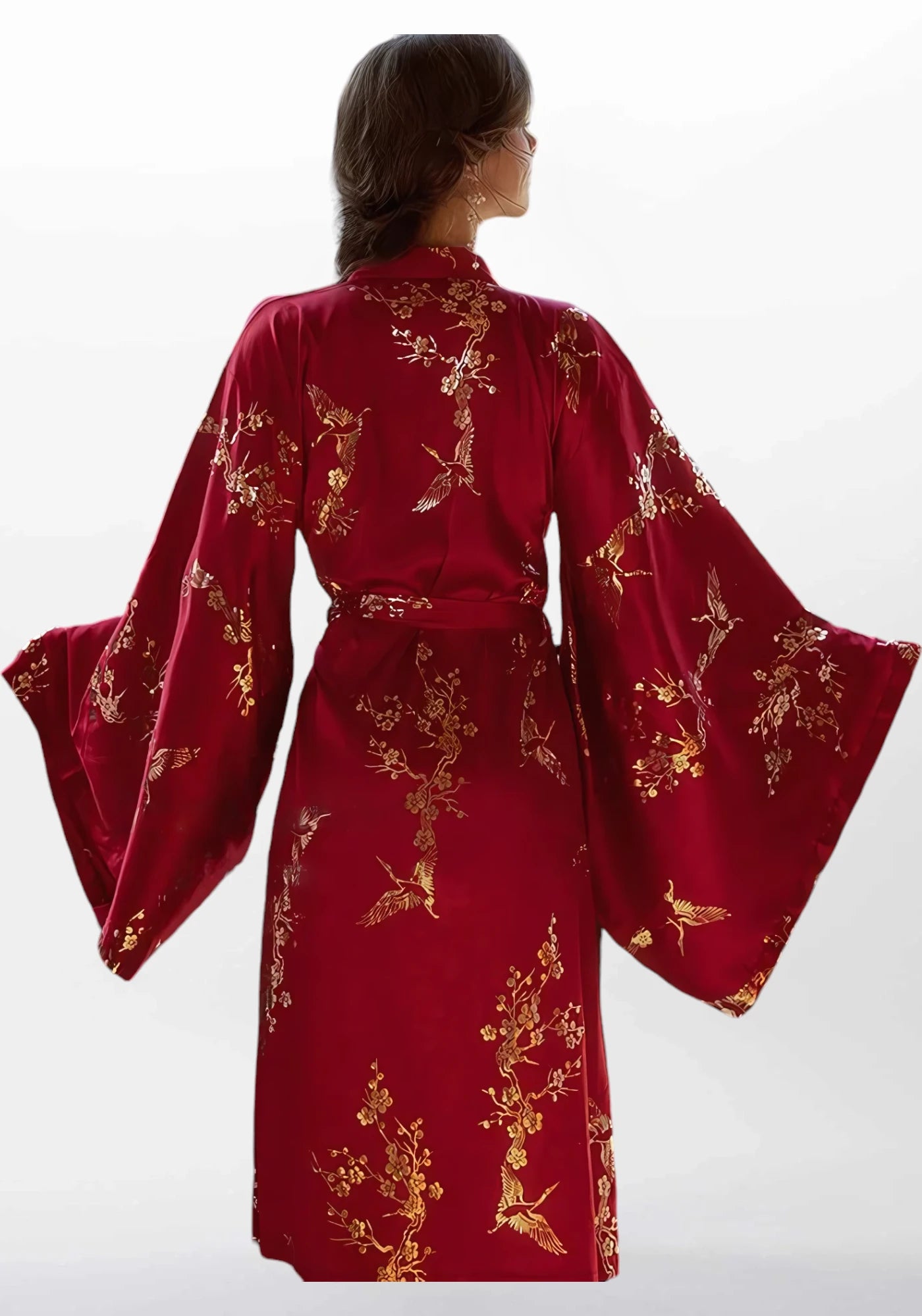 Robe de chambre kimono satin femme