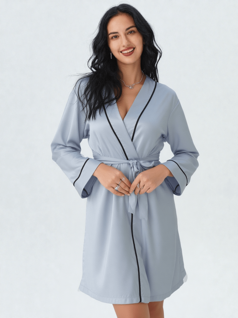 Robe de chambre kimono satin - Ma robe de chambre