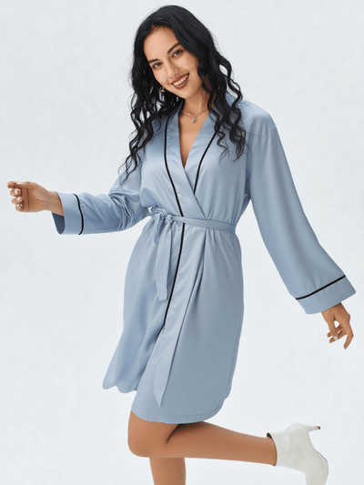 Robe de chambre kimono satin - Ma robe de chambre