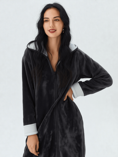 Robe de chambre longue chaude pour femme grande taille - Ma robe de chambre
