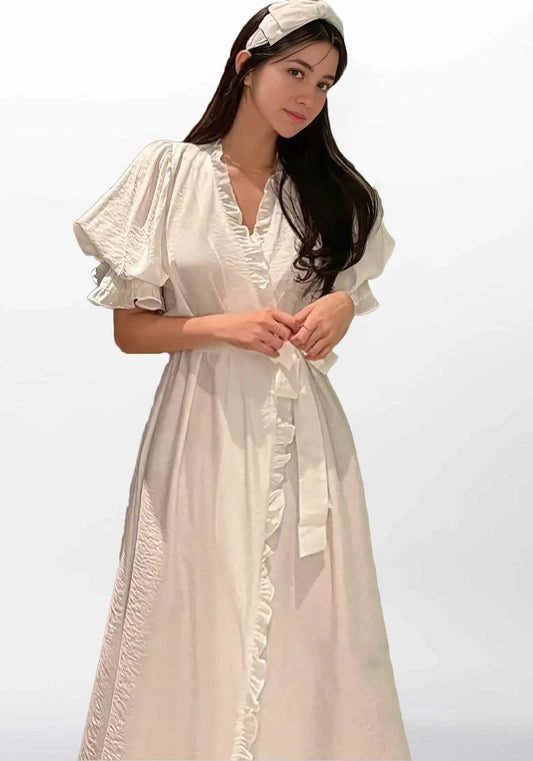 Robe de chambre longue été femme