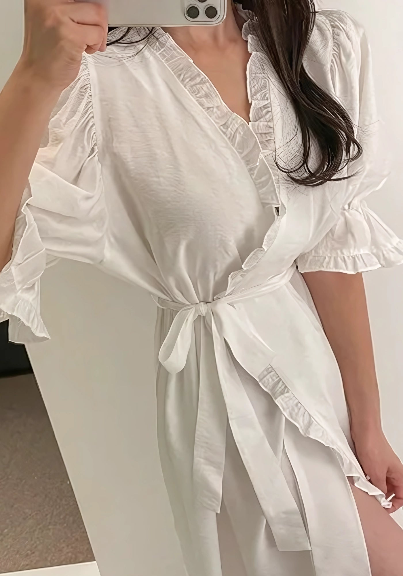 Robe de chambre longue été femme