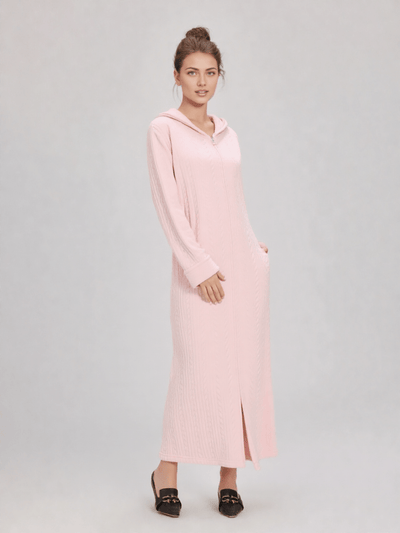 Robe de chambre longue femme avec fermeture éclair - Ma robe de chambre