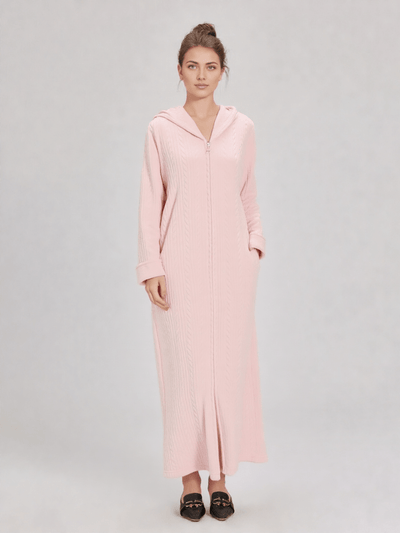 Robe de chambre longue femme avec fermeture éclair - Ma robe de chambre