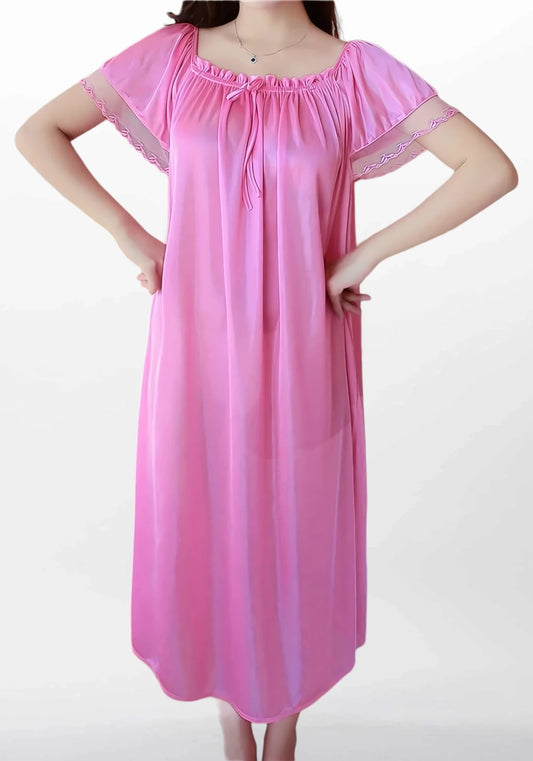 Robe de chambre longue femme en satin