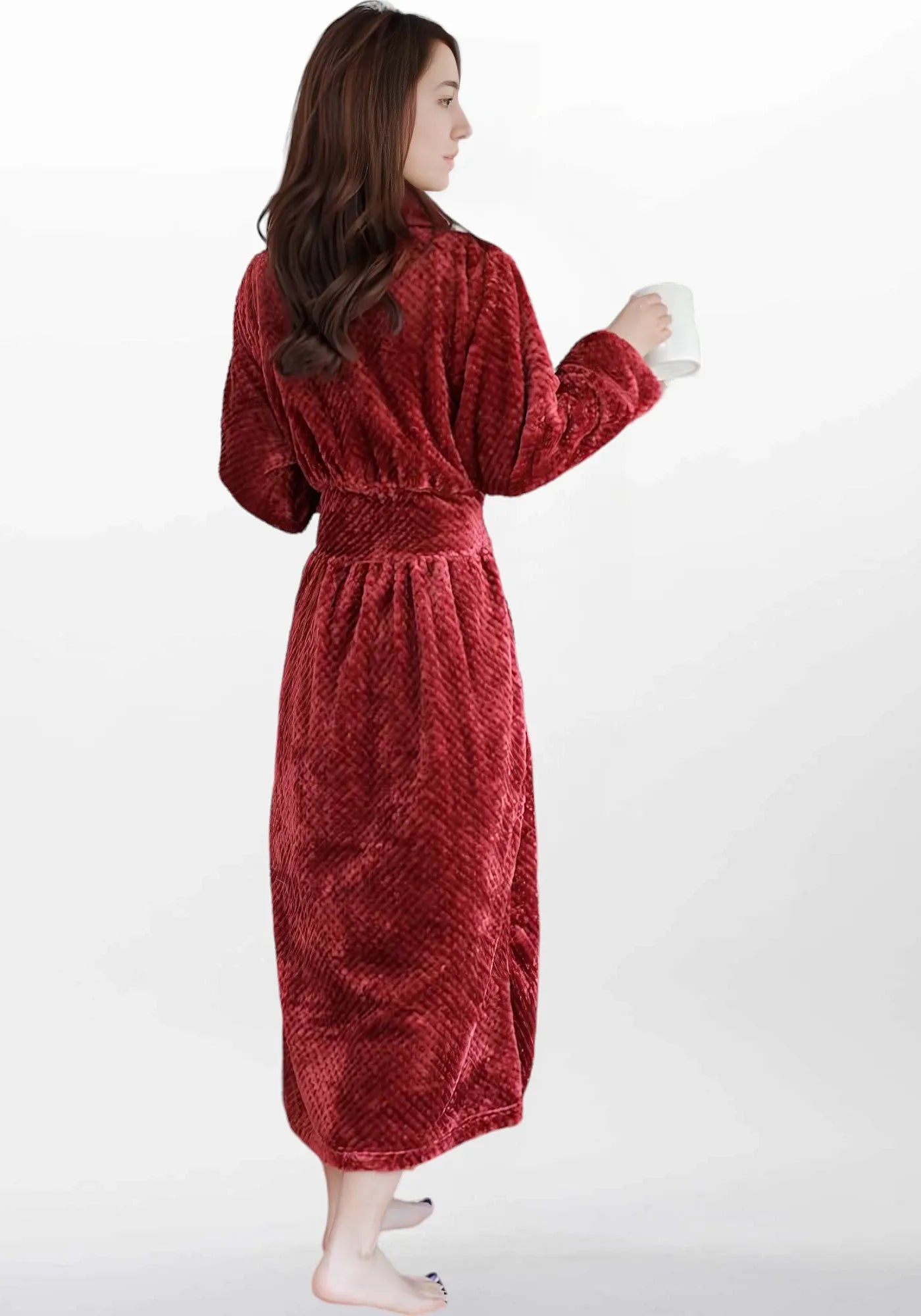 Robe de chambre longue femme hiver