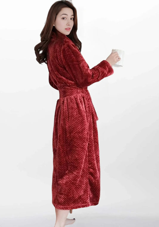 Robe de chambre longue femme hiver