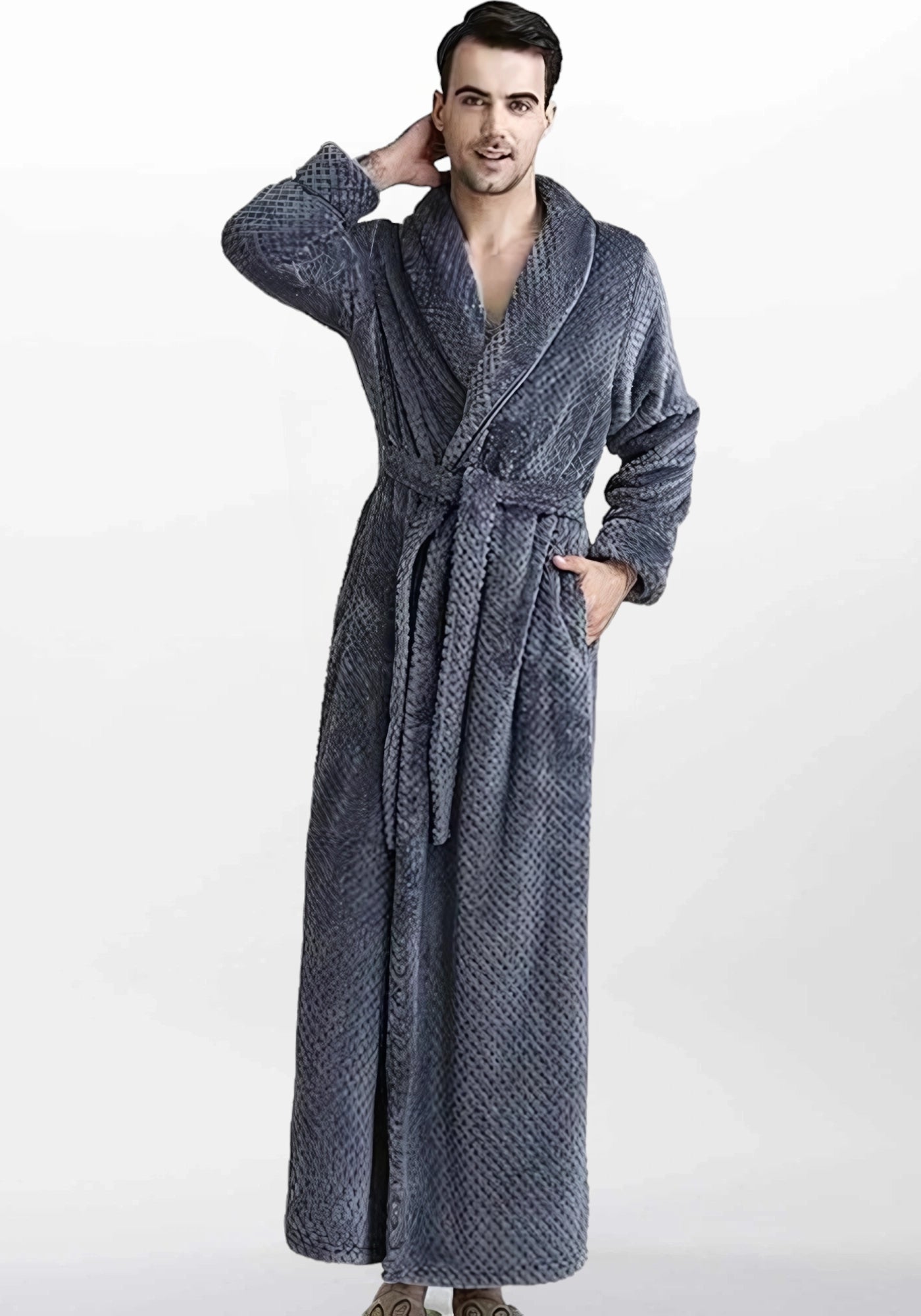 Robe de chambre longue femme polaire