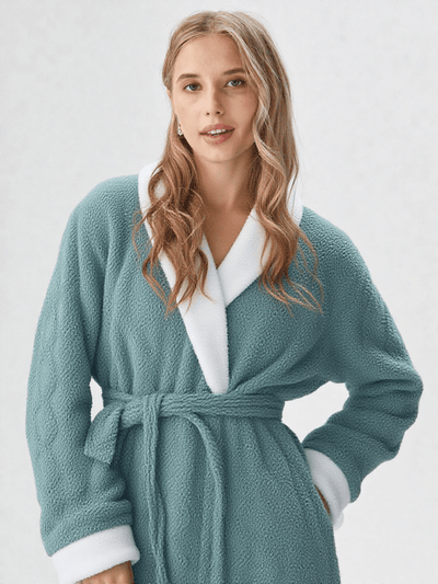 Robe de chambre longue polaire pour femme - Ma robe de chambre