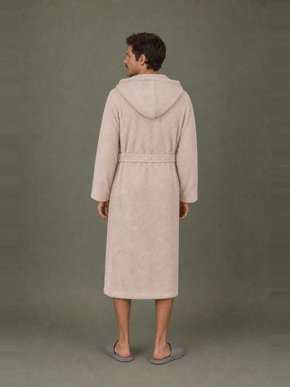 Robe de chambre longue polaire – vue de dos