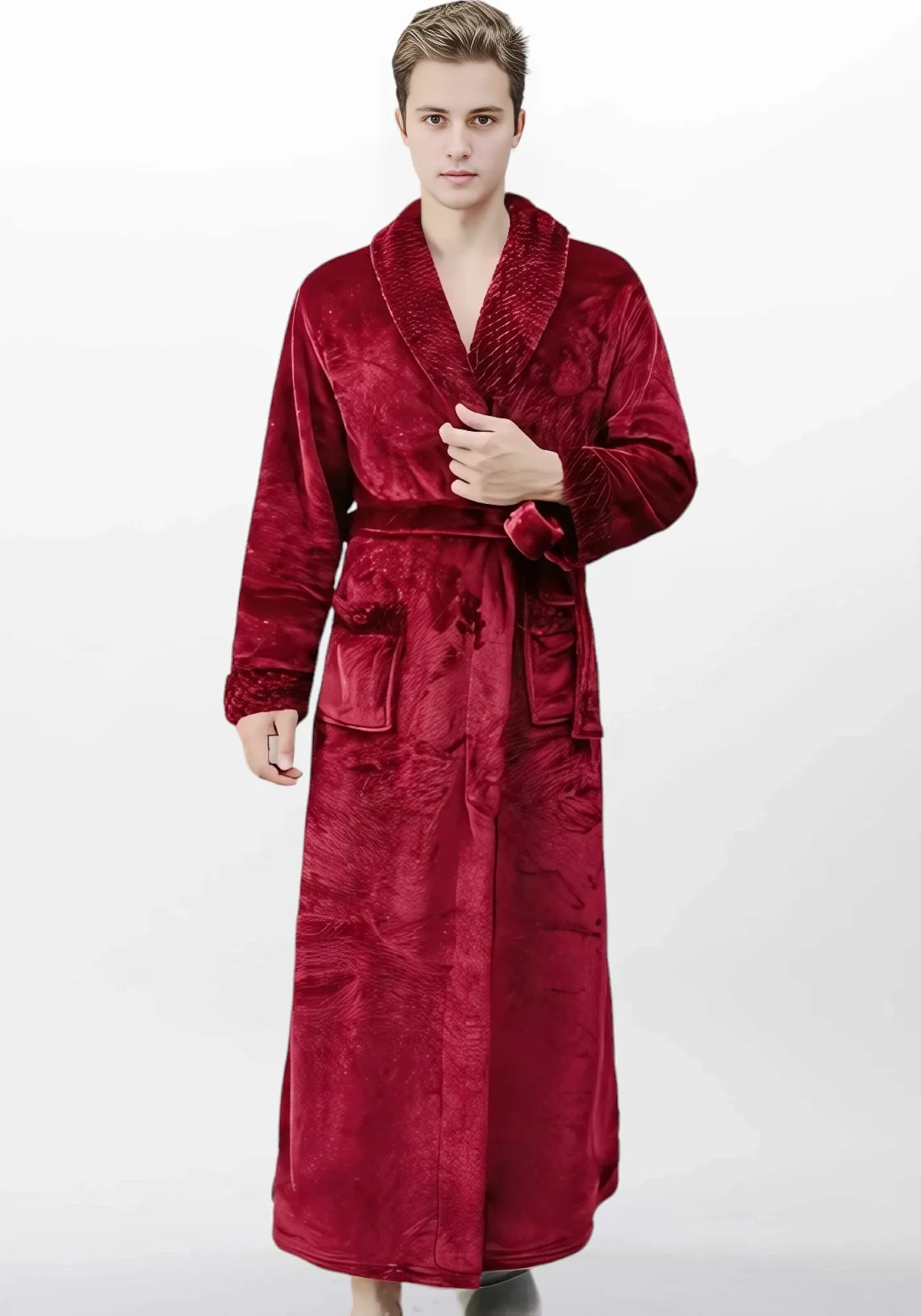 Robe de chambre longue velours femme