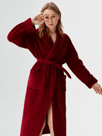 Robe de chambre longue velours femme - Ma robe de chambre