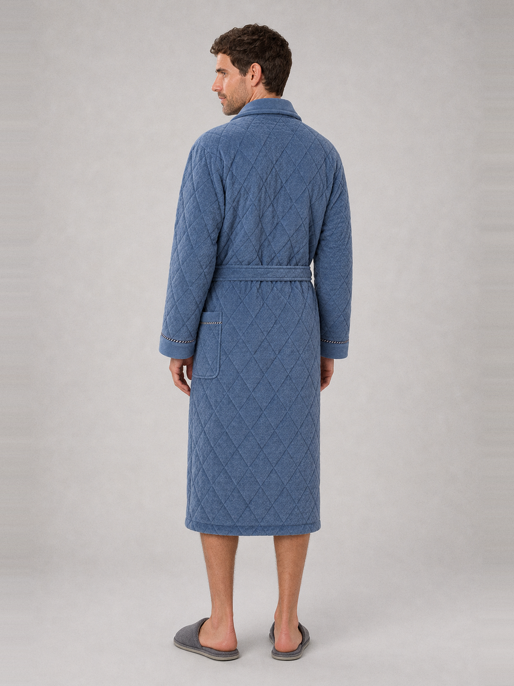 Robe de chambre matelassée homme – vue de dos