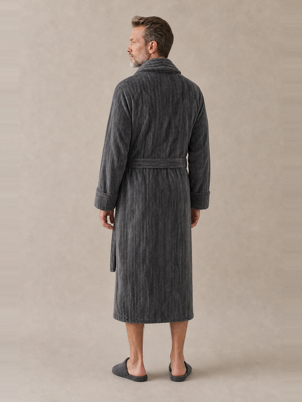 Robe de chambre microfibre homme – vue de dos