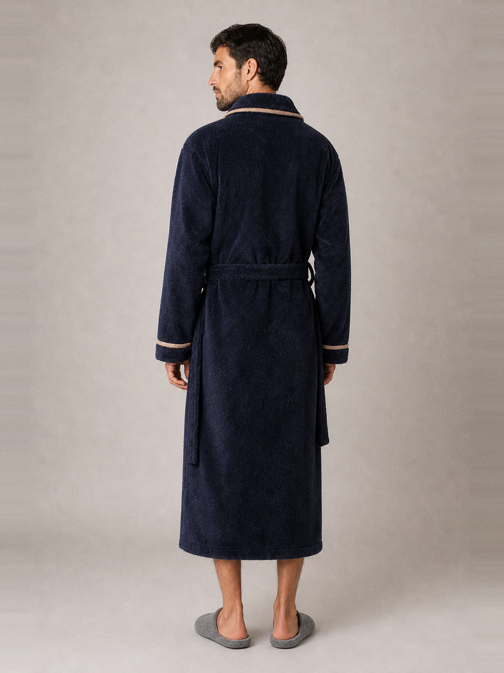 Robe de chambre molleton homme – vue de dos