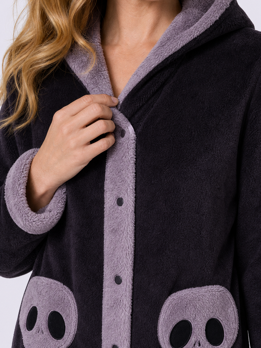 Robe de chambre originale femme – gros plan matière