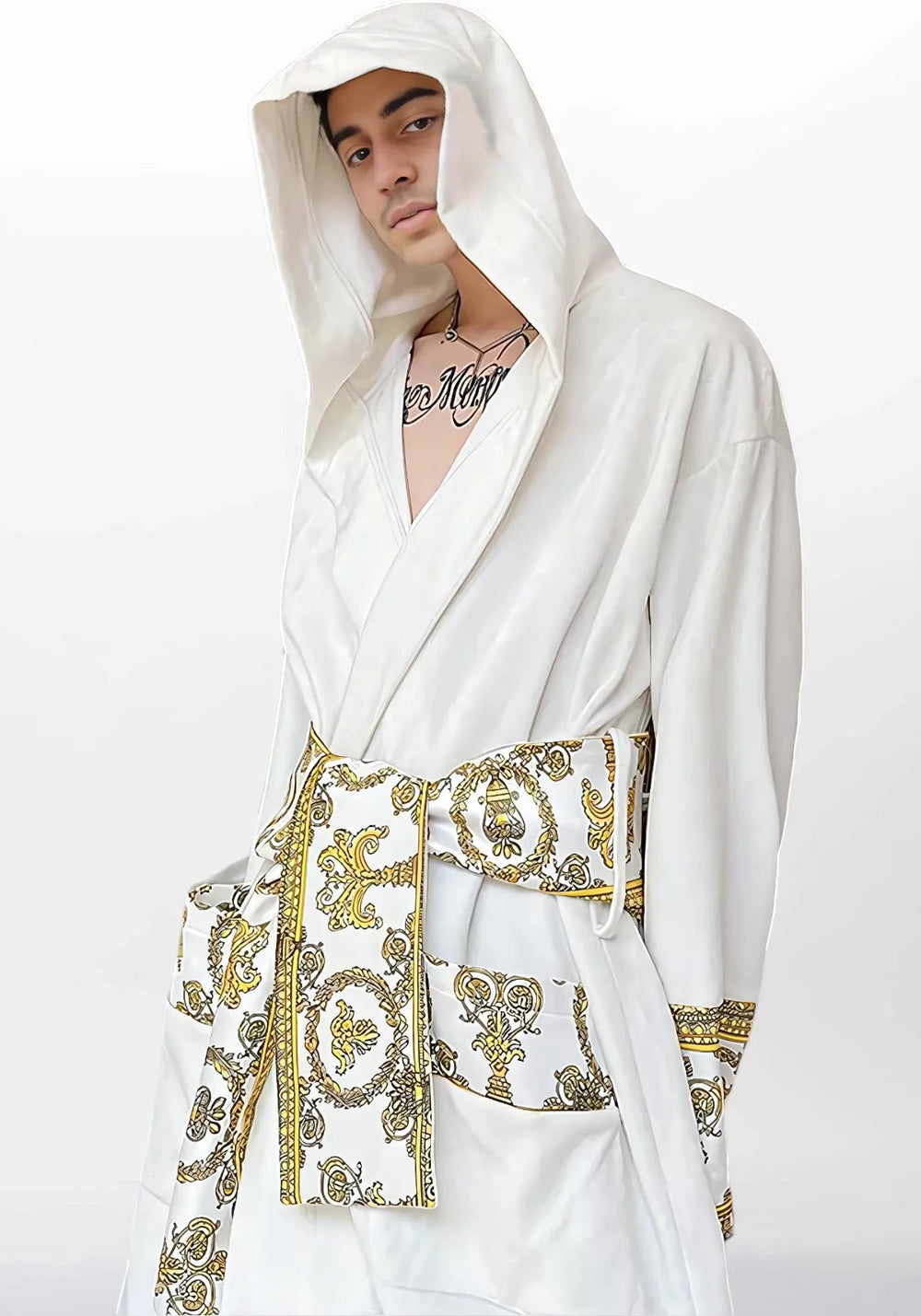 Vue de dos ou tombé, robe de chambre originale homme