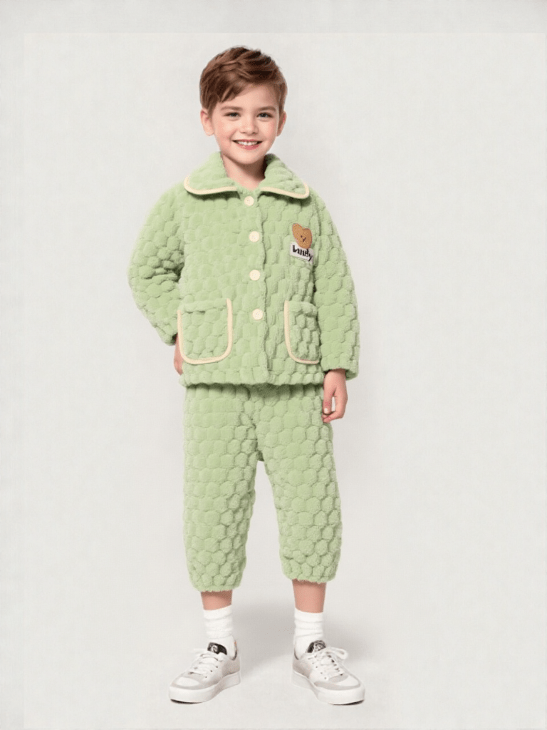 Robe de chambre polaire bebe garçon, vue portée