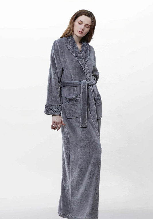 Robe de chambre polaire chaude femme