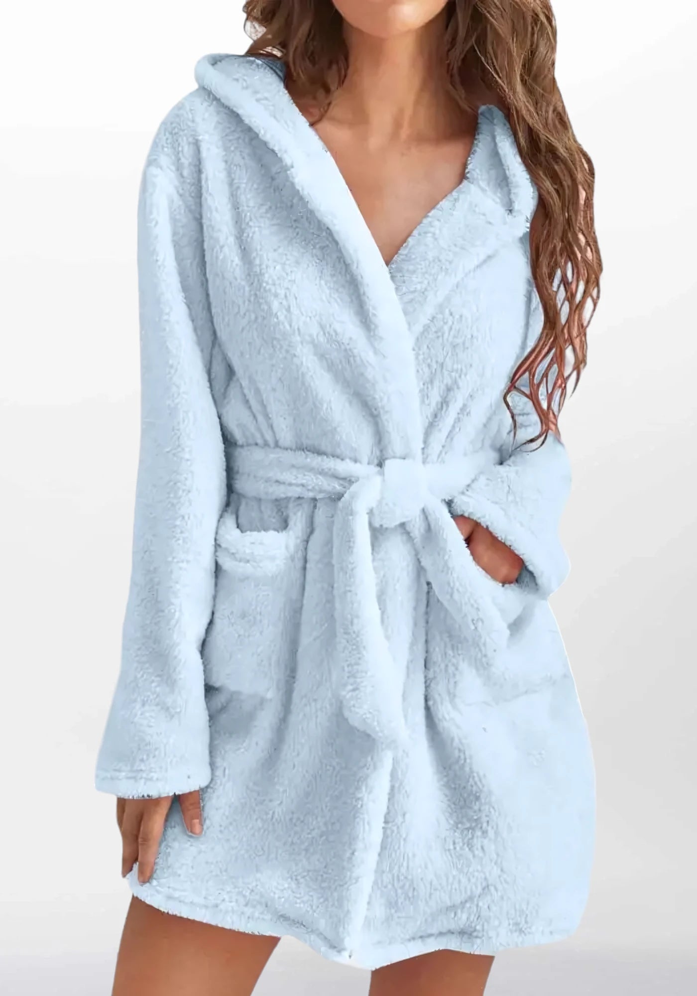 Robe de chambre polaire courte femme