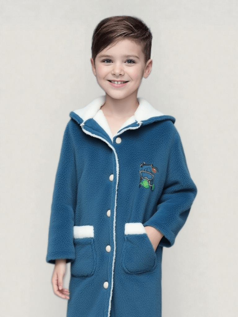 Fc Barcelona Robe De Chambre Officielle - Polaire à Capuche Pour Garçon (7-8 Ans, Rouge) Barcelone Foot
