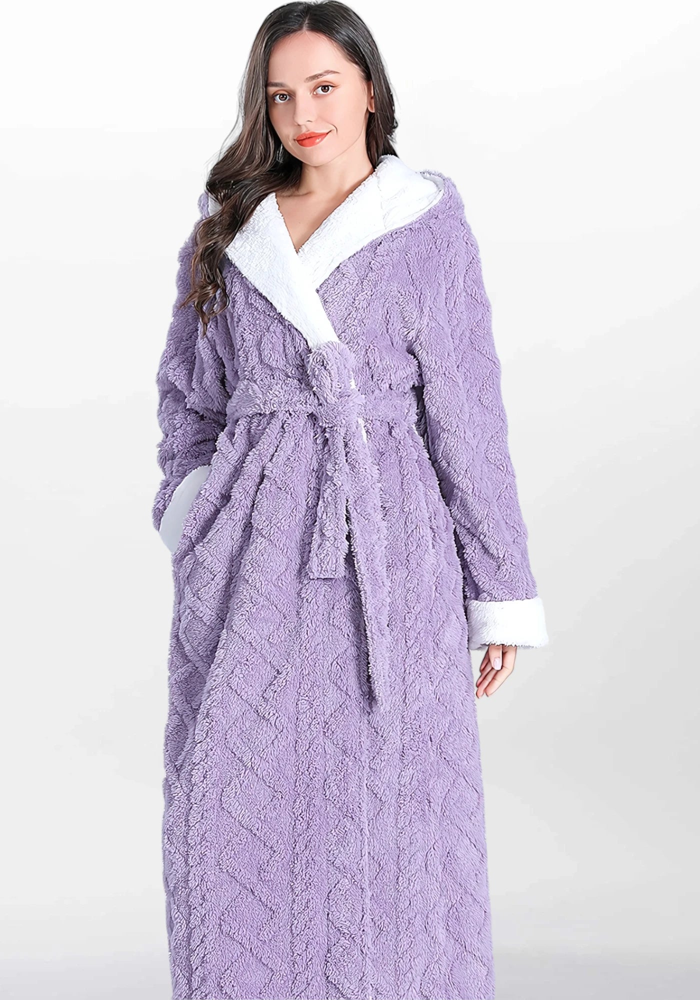 Robe de chambre polaire épaisse femme