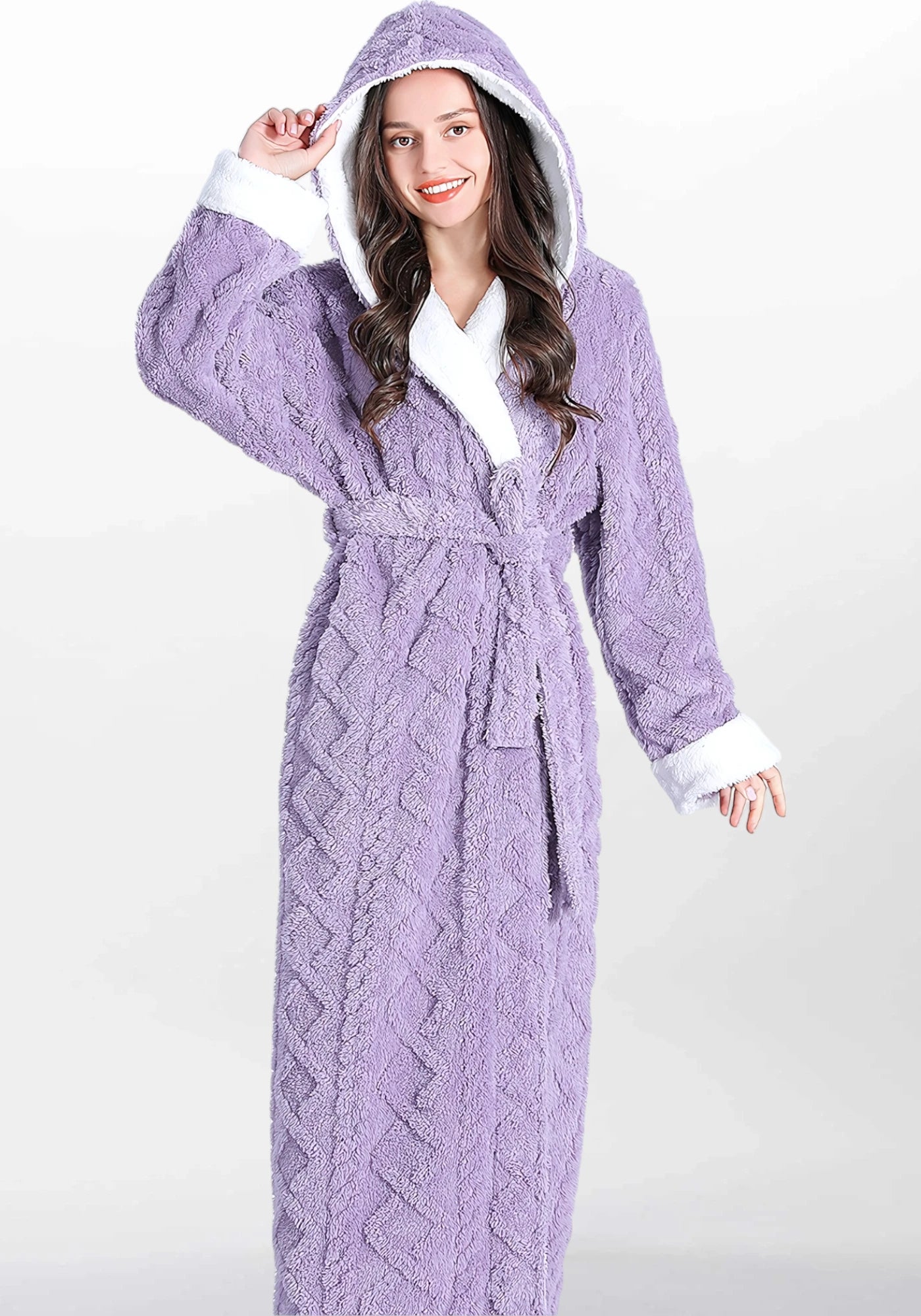 Robe de chambre polaire épaisse femme