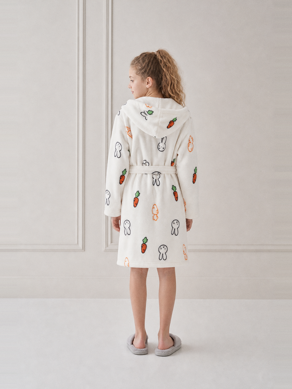 Robe de chambre polaire fille 12 ans – vue de dos