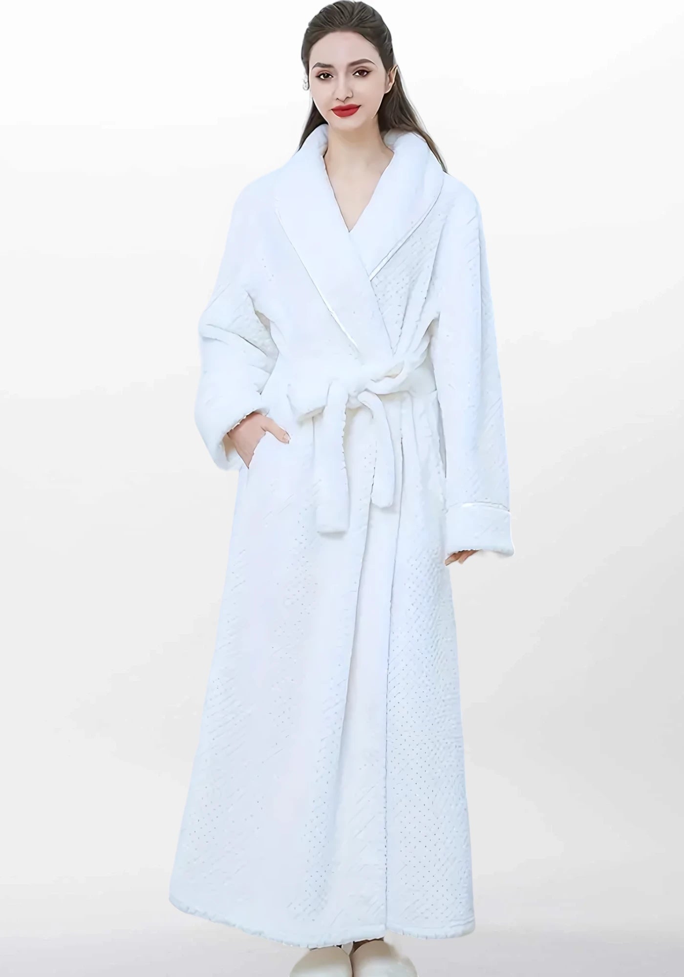 Robe de chambre polaire longue femme